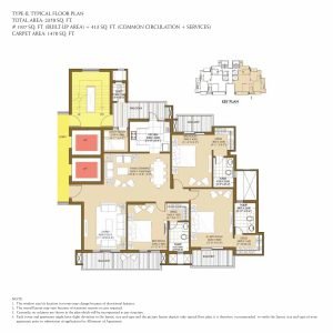 2350 Sq. Ft. spacious residential layout with modern design