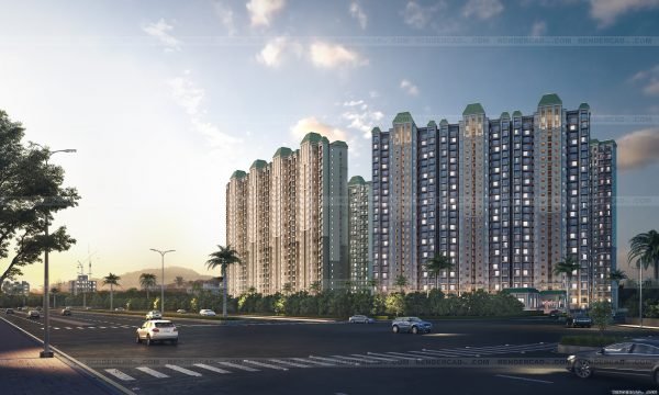 Entrance View of ATS Residential Complex from Roadside